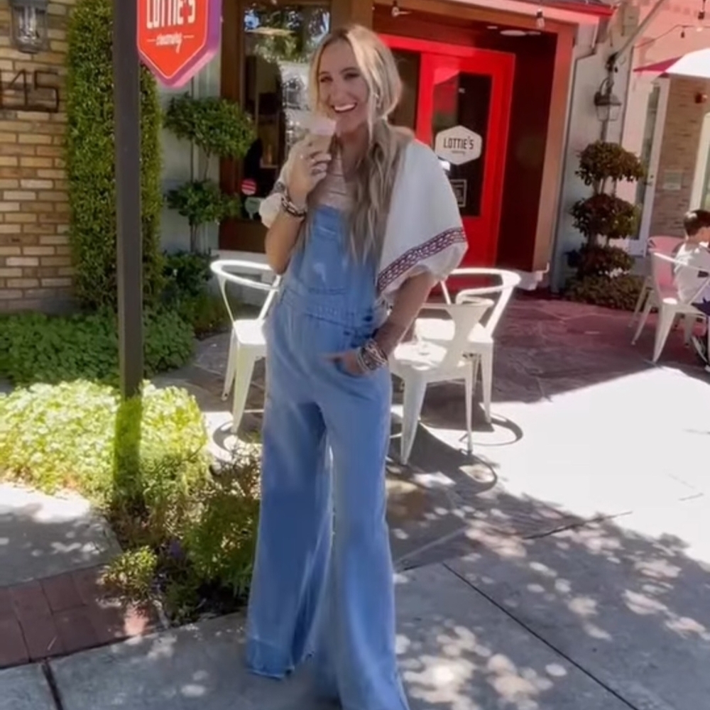 Stylish Blue Denim Overalls